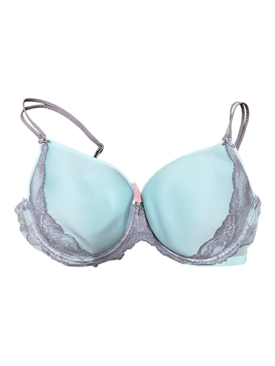 Victoria's Secret Other - Victoria’s Secret Light Blue Lace Trim T-Shirt Bra Size 36D
